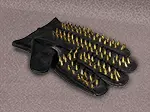 Spiked Gloves Black-Gold small Spiked Gloves Black-Gold small